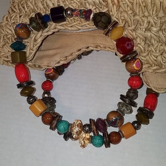 Cappelli Straw Bag Jewels Purse Satchel Tote Handbag WOMAN'S WOMEN'S - Picture 4 of 8